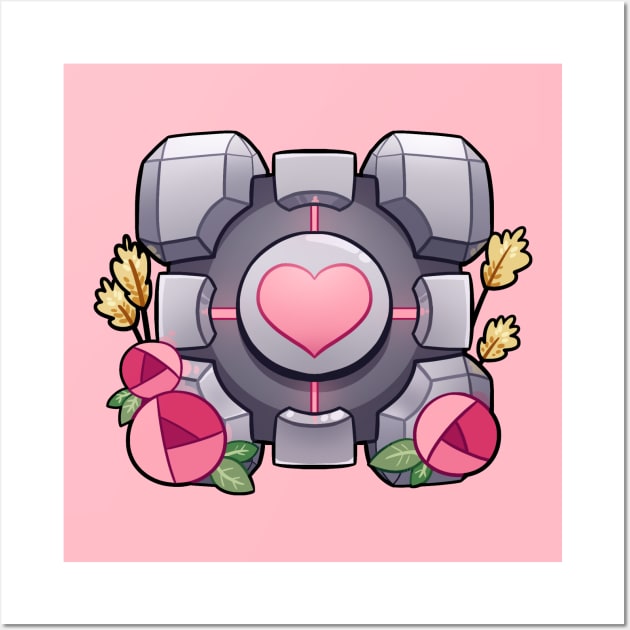 companion cube Wall Art by Galaxxi